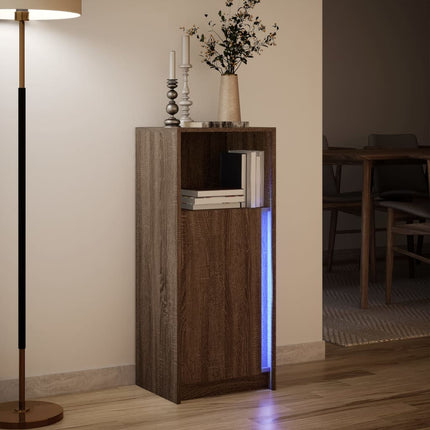 Credenza con LED Rovere Marrone 42,5x34x100cm Legno Multistrato