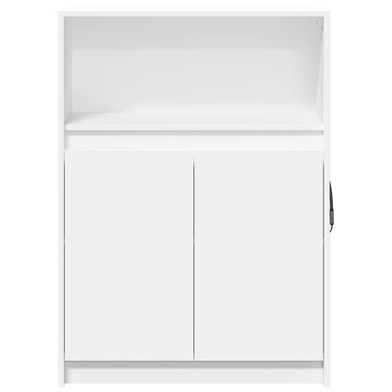 Credenza con LED Bianca 72x34x100 cm in Legno Multistrato
