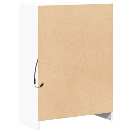 Credenza con LED Bianca 72x34x100 cm in Legno Multistrato