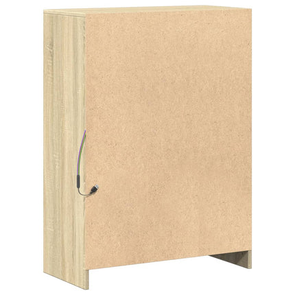 Credenza con LED Rovere Sonoma 72x34x100cm in Legno Multistrato