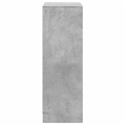 Credenza con LED Grigio Cemento 72x34x100 cm Legno Multistrato