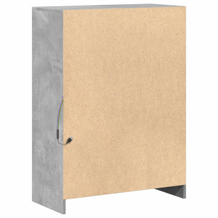 Credenza con LED Grigio Cemento 72x34x100 cm Legno Multistrato