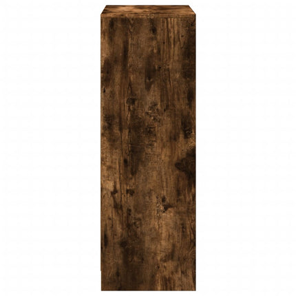 Credenza con LED Rovere Fumo 72x34x100 cm in Legno Multistrato