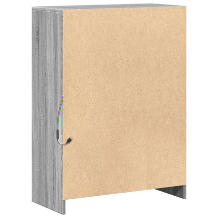 Credenza con LED Grigio Sonoma 72x34x100cm in Legno Multistrato