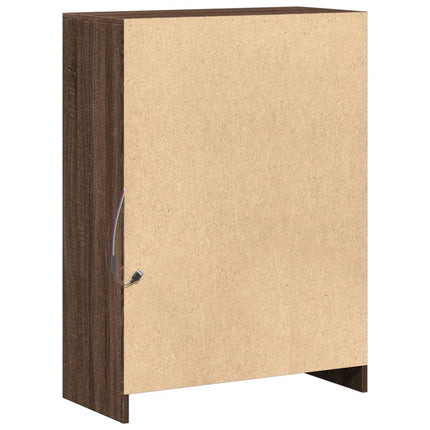 Credenza con LED Rovere Marrone 72x34x100 cm Legno Multistrato