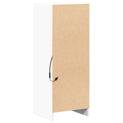 Credenza con LED Bianca 38x34x100 cm in Legno Multistrato