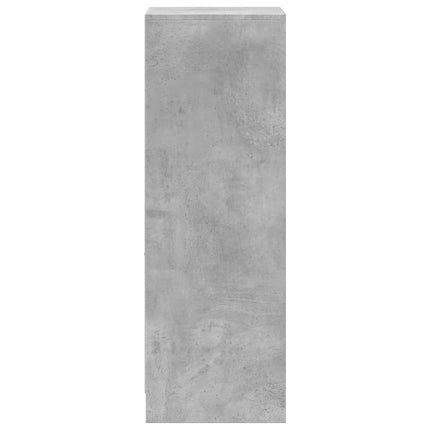 Credenza con LED Grigio Cemento 38x34x100 cm Legno Multistrato