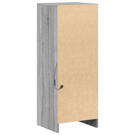Credenza con LED Grigio Sonoma 38x34x100cm in Legno Multistrato