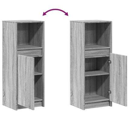 Credenza con LED Grigio Sonoma 38x34x100cm in Legno Multistrato