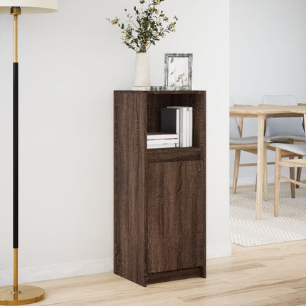 Credenza con LED Rovere Marrone 38x34x100 cm Legno Multistrato