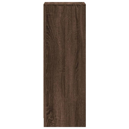 Credenza con LED Rovere Marrone 38x34x100 cm Legno Multistrato