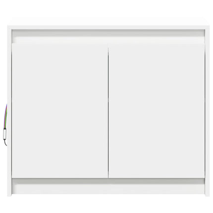 Credenza con LED Bianca 72x34x61 cm in Legno Multistrato