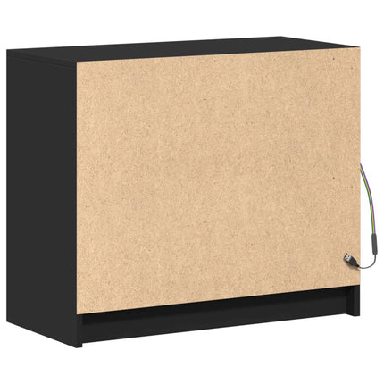 Credenza con LED Nera 72x34x61 cm in Legno Multistrato