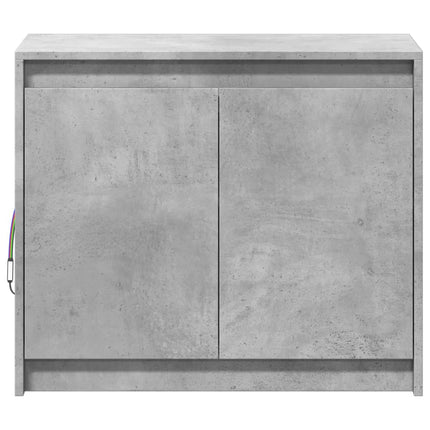 Credenza con LED Grigio Cemento 72x34x61 cm Legno Multistrato