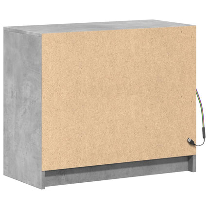 Credenza con LED Grigio Cemento 72x34x61 cm Legno Multistrato