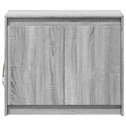 Credenza con LED Grigio Sonoma 72x34x61 cm in Legno Multistrato