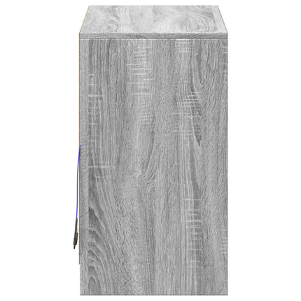 Credenza con LED Grigio Sonoma 72x34x61 cm in Legno Multistrato