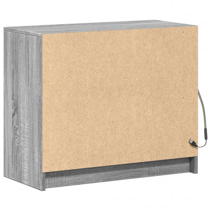 Credenza con LED Grigio Sonoma 72x34x61 cm in Legno Multistrato