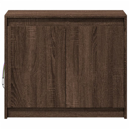 Credenza con LED Rovere Marrone 72x34x61 cm Legno Multistrato