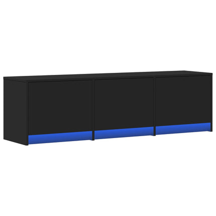 Mobile Porta TV con LED Nero 140x34x40 cm in Truciolato