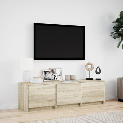 Mobile Porta TV con LED Rovere Sonoma 140x34x40cm in Truciolato