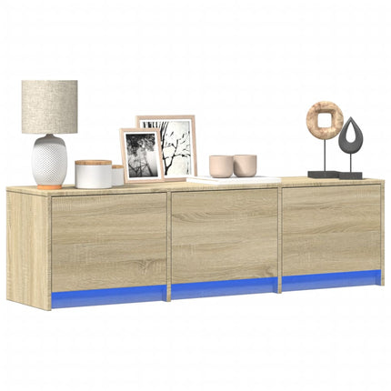 Mobile Porta TV con LED Rovere Sonoma 140x34x40cm in Truciolato