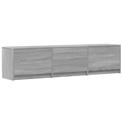 Mobile Porta TV con LED Grigio Sonoma 165x34x40cm in Truciolato
