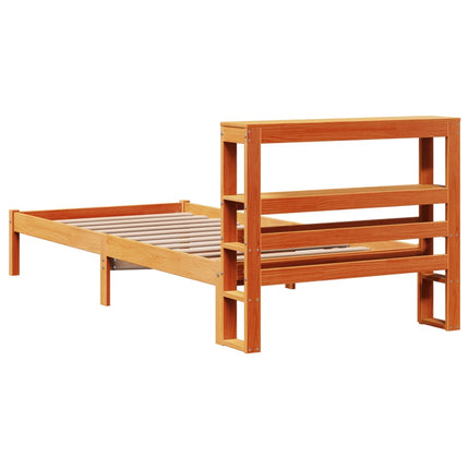 Giroletto con Testiera Marrone Cera 75x190 cm Massello Pino
