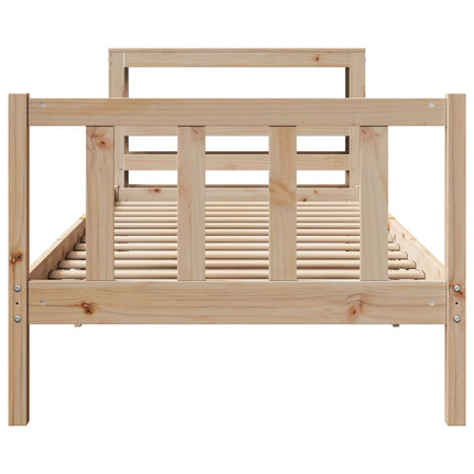 Letto senza Materasso 90x190 cm in Legno Massello di Pino