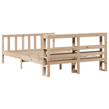Letto senza Materasso 140x200 cm in Legno Massello di Pino