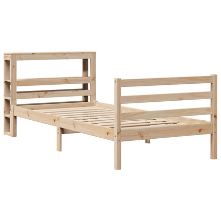 Letto senza Materasso 75x190 cm in Legno Massello Pino