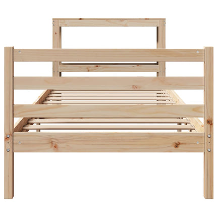Letto senza Materasso 90x190 cm in Legno Massello di Pino