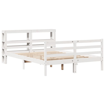 Letto senza Materasso Bianco 150x200 cm Legno Massello di Pino