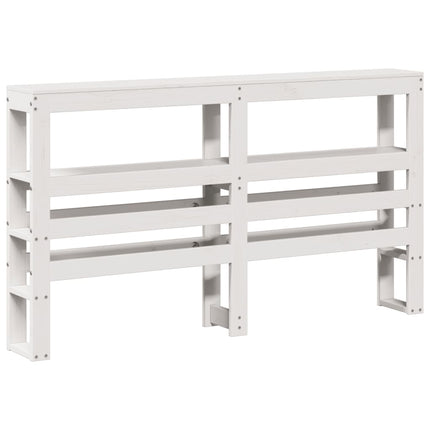 Letto Anziani con Testiera Bianco 135x190cm Legno Massello Pino