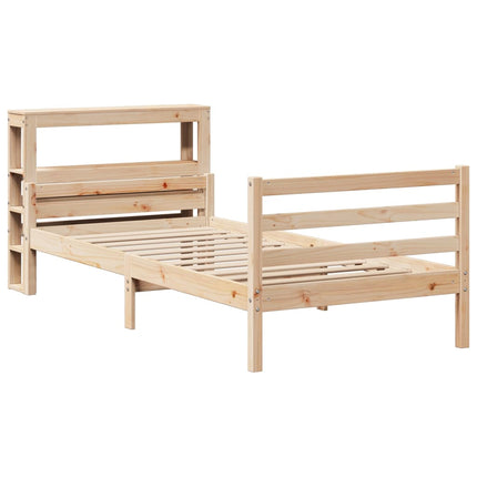 Giroletto con Testiera 75x190 cm in Legno Massello di Pino