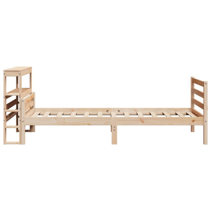 Giroletto con Testiera 90x190 cm in Legno Massello di Pino