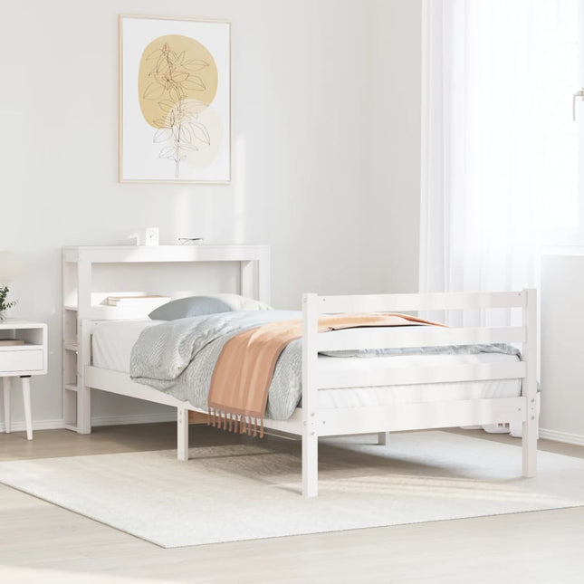 Giroletto con Testiera senza Materasso Bianco 90x190 cm