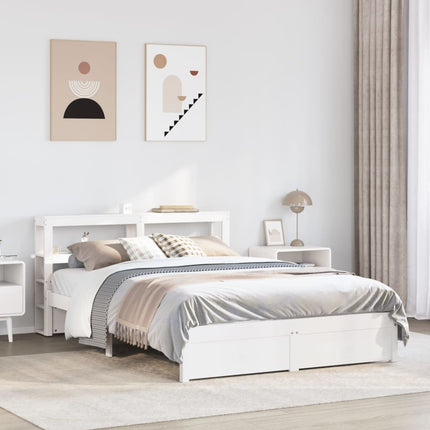 Giroletto con Testiera senza Materasso Bianco 140x190 cm