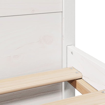 Giroletto con Testiera Bianco 150x200 cm Legno Massello di Pino