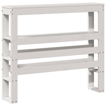 Giroletto con Testiera Bianco 75x190 cm Legno Massello di Pino