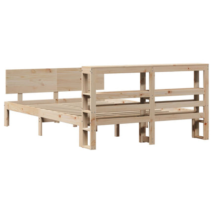 Giroletto con Testiera 150x200 cm in Legno Massello di Pino