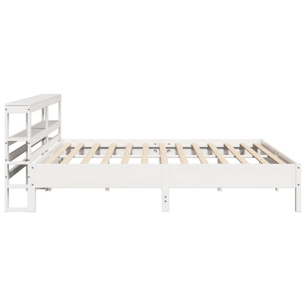 Giroletto senza Materasso Bianco 200x200 cm Legno Massello Pino