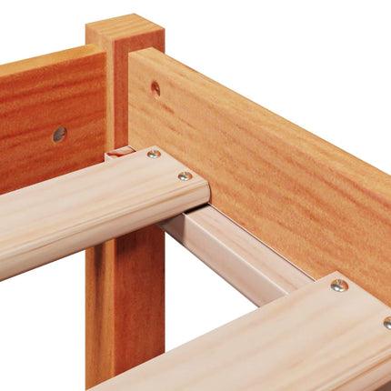 Letto senza Materasso Marrone Cera 200x200 cm in Legno di Pino