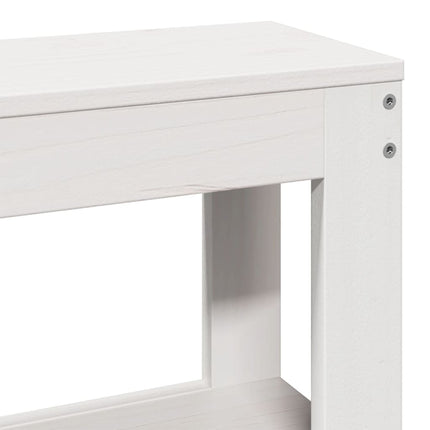 Letto senza Materasso Bianco 135x190 cm Legno Massello di Pino