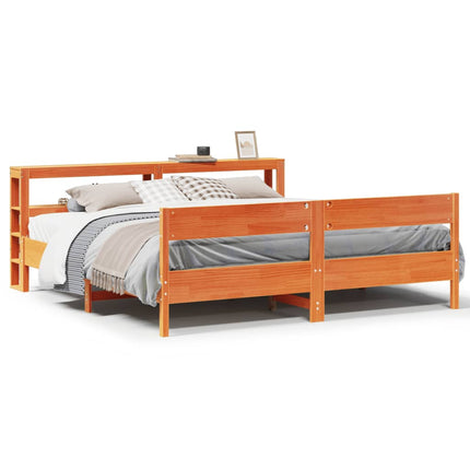 Letto senza Materasso Marrone Cera 180x200 cm in Legno di Pino