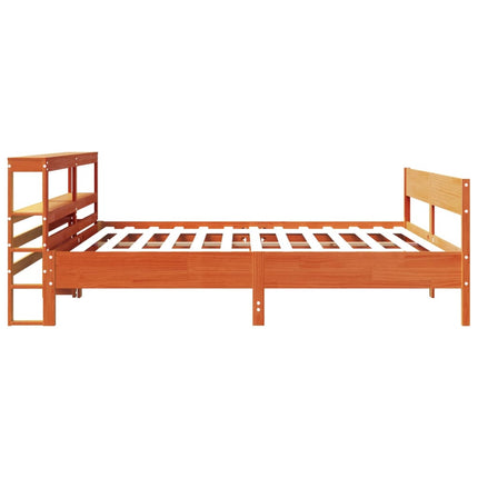 Letto senza Materasso Marrone Cera 180x200 cm in Legno di Pino