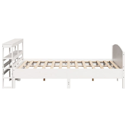 Giroletto senza Materasso Bianco 200x200 cm Legno Massello Pino