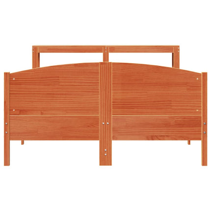 Letto senza Materasso Marrone Cera 150x200 cm in Legno di Pino