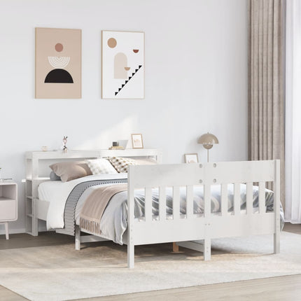 Letto senza Materasso Bianco 140x200 cm Legno Massello di Pino