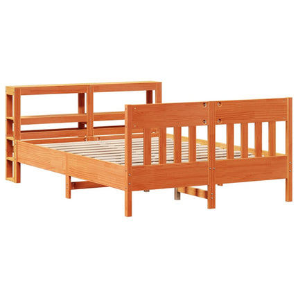Letto senza Materasso Marrone Cera 140x190 cm in Legno di Pino